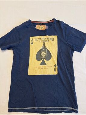 Matiniqe Men's Navy Graphic Tee - 'The Whiskey Without a Headache'